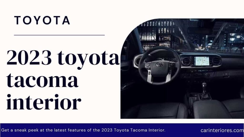 2023 toyota tacoma interior