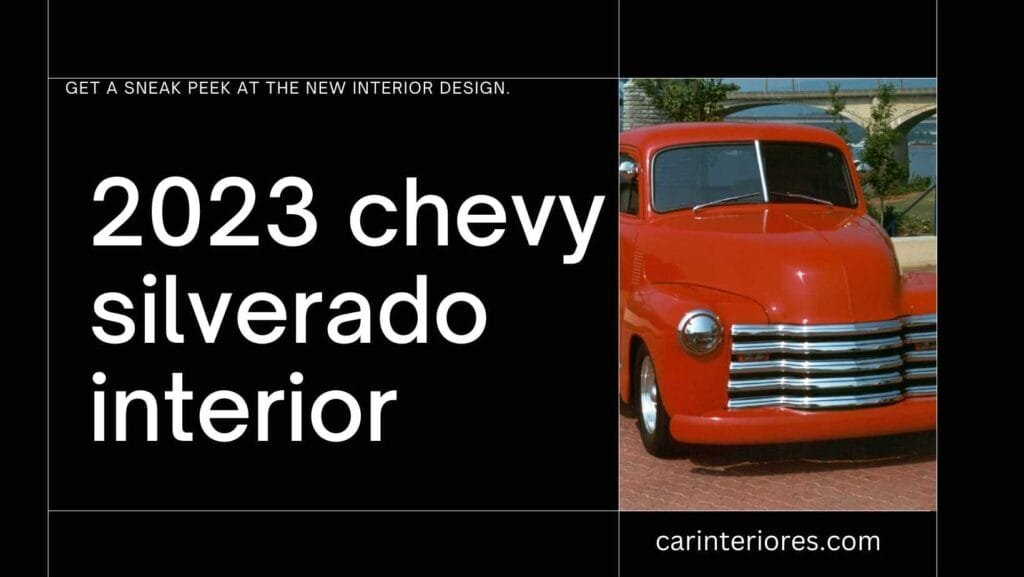 2023 chevy silverado interior